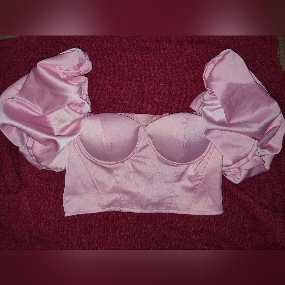 SHEIN Blush Satin Bralette